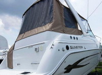 Photo of Glastron GS 279, 2004: under Radar Arch Bimini Top, Side Curtains, Camper Top, Camper Side and Aft Curtains Beige Sunbrella, viewed from Starboard Rear 